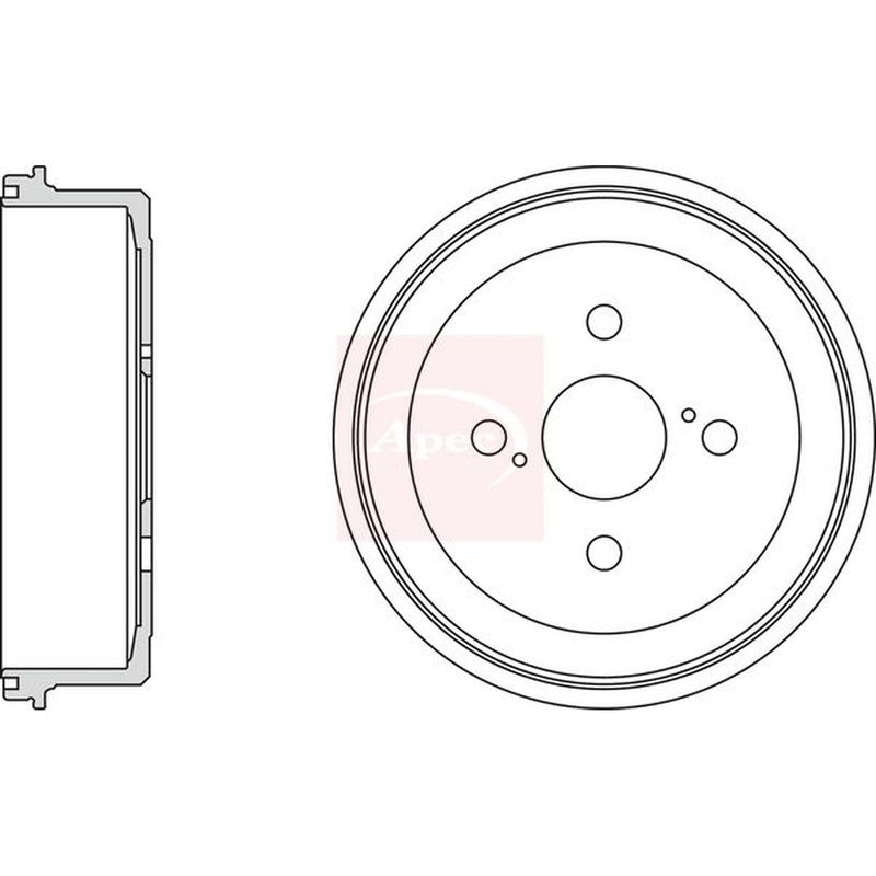 Apec Brake Drum Assembly Rear DRM9133