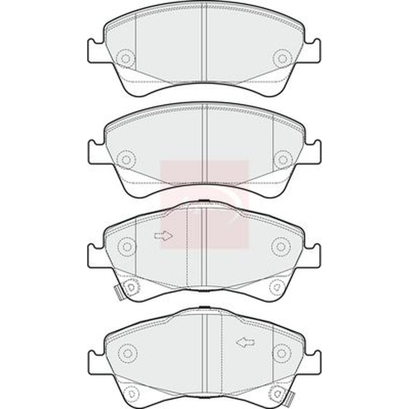Apec Front Brake Pad Set PAD1707