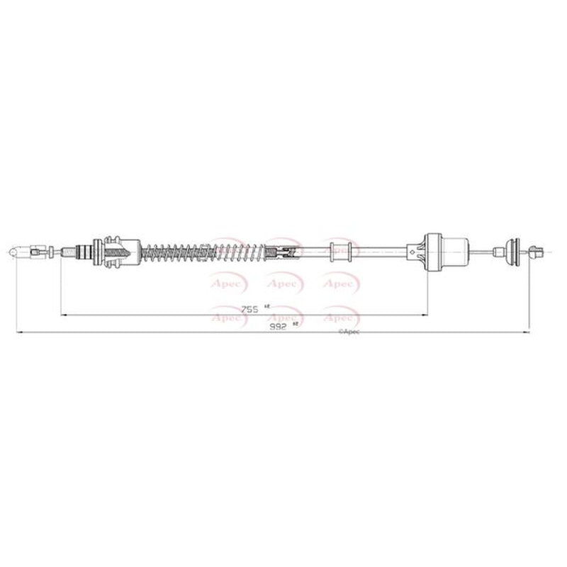 Apec Clutch Control Cable Pull CAB5029