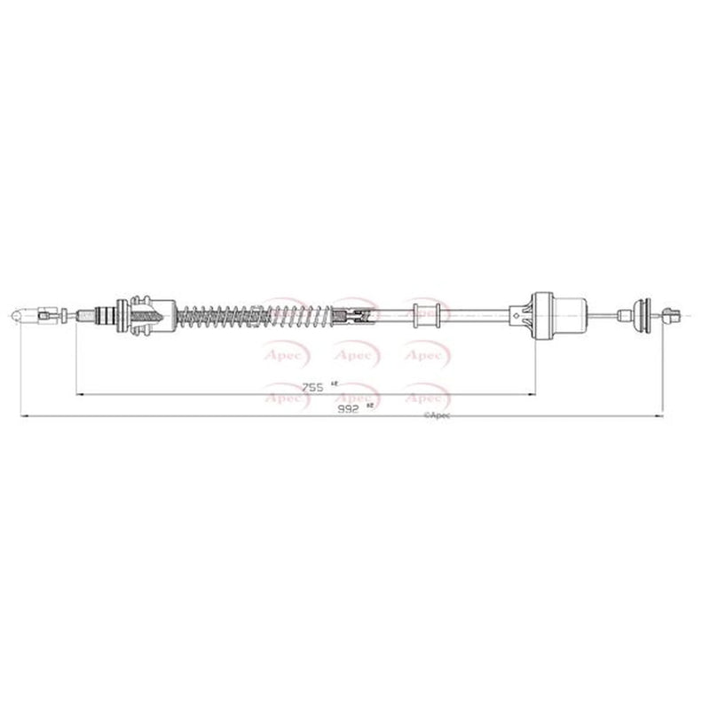 Apec Clutch Control Cable Pull CAB5029