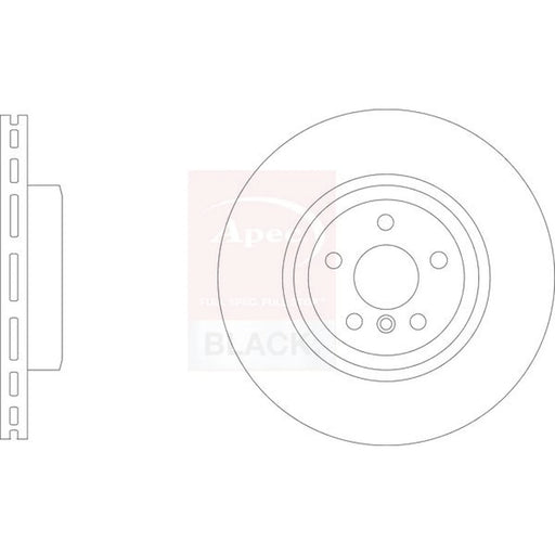 Apec 2 x Vented Rear Brake Discs DSK3319B