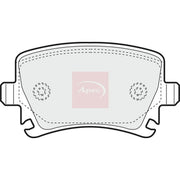 Apec Rear Brake Pad Set PAD1324