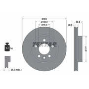 Textar 2 x Internally Vented Brake Discs 92228903