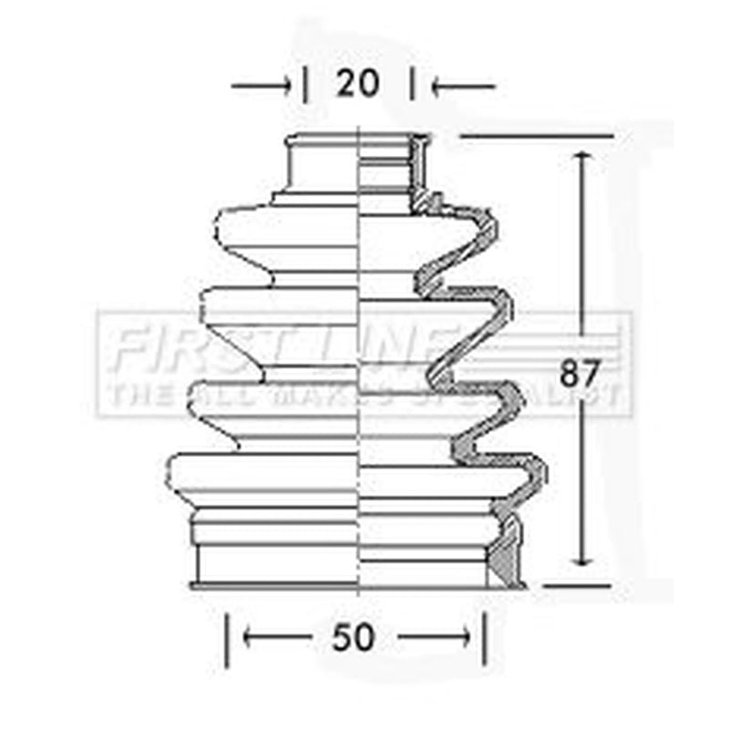 First Line Drive Shaft Bellow Kit Front Left FCB2588