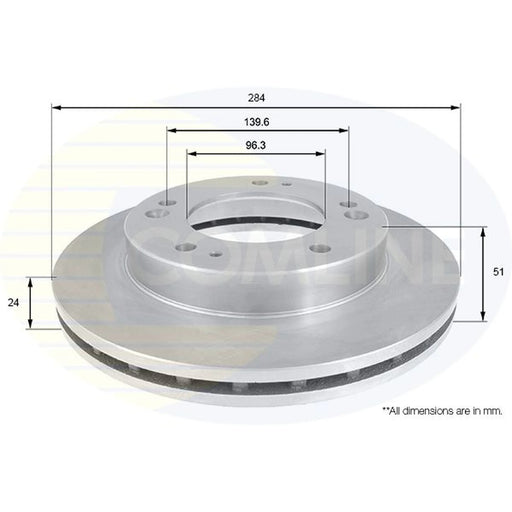 Comline 2 x Front Brake Discs ADC1049V