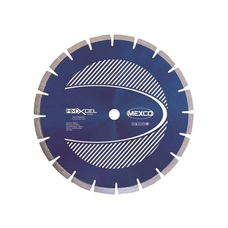 MEXCO XCEL Grade Hard Materials Diamond Blade 300 x 20mm - HMXCEL30020