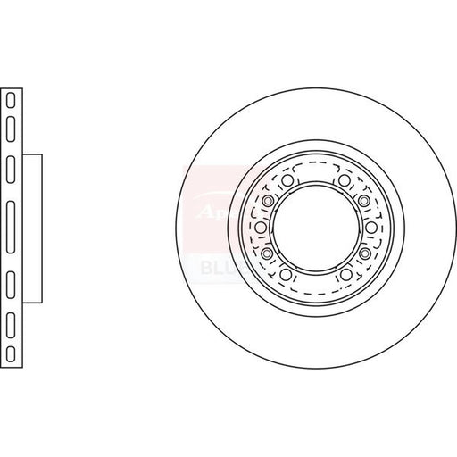 Apec 2 x Vented Front Brake Discs SDK6203