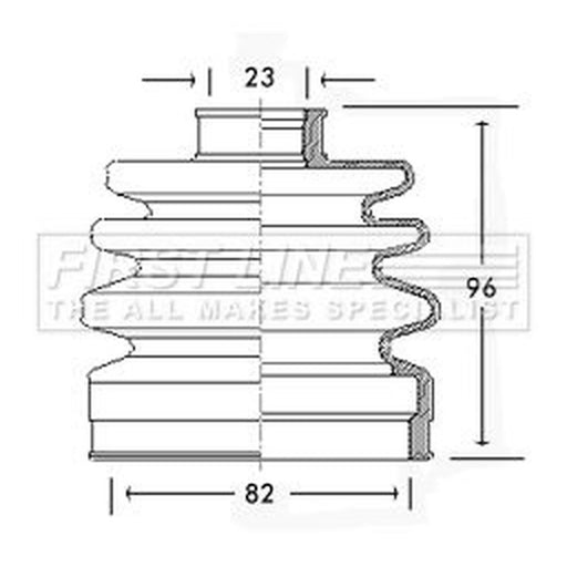 First Line Drive Shaft Bellow Kit Front Left FCB2184