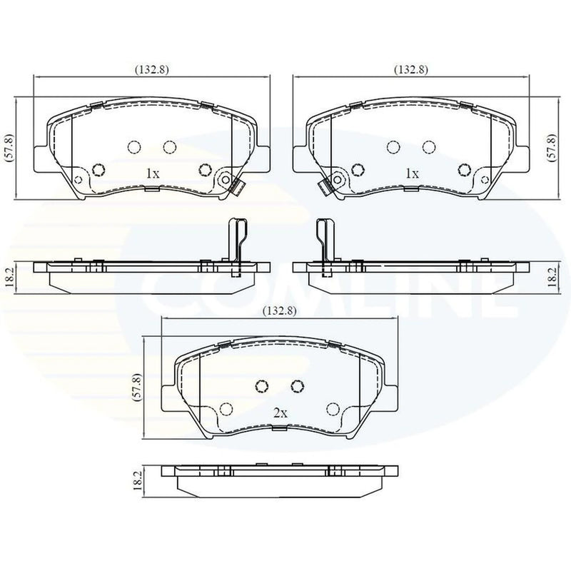 Comline 4 x Front Brake Pad Set CBP32379