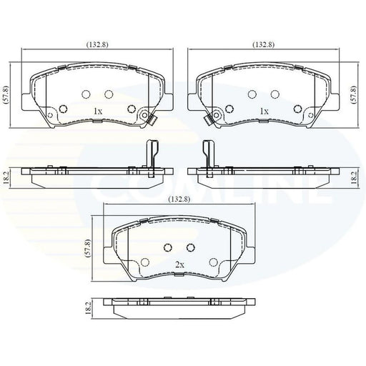 Comline 4 x Front Brake Pad Set CBP32379