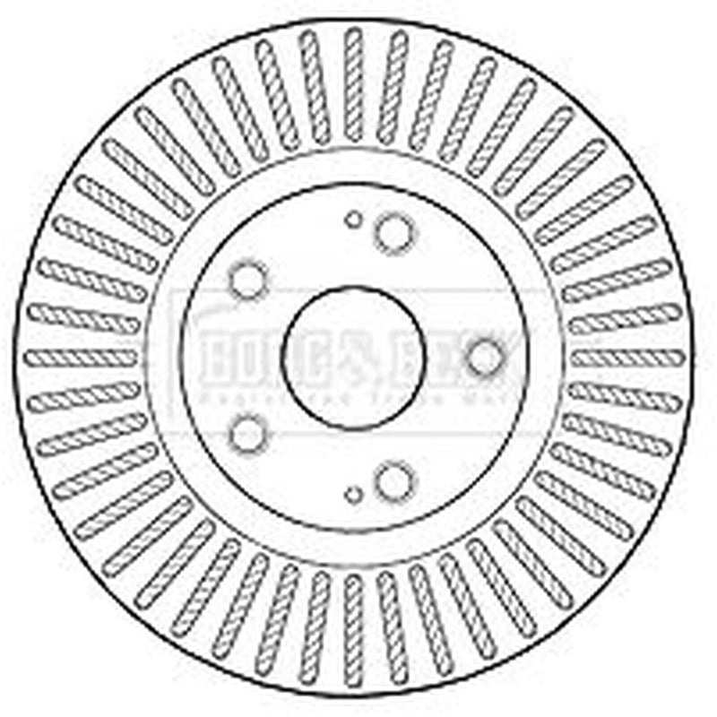 Borg & Beck 2 x Vented Front Brake Discs BBD4605