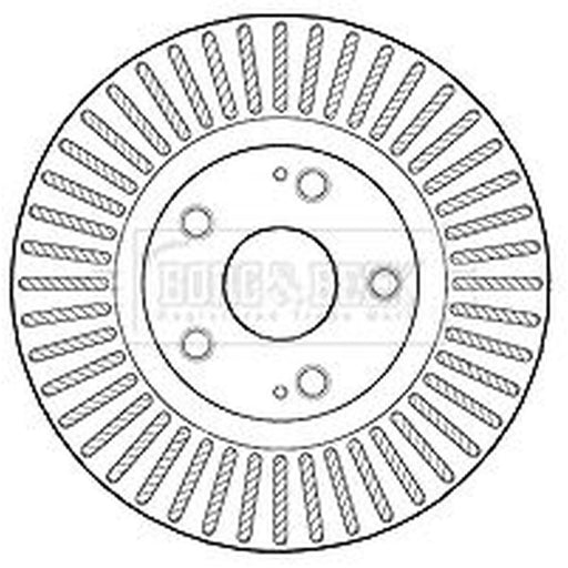 Borg & Beck 2 x Vented Front Brake Discs BBD4605