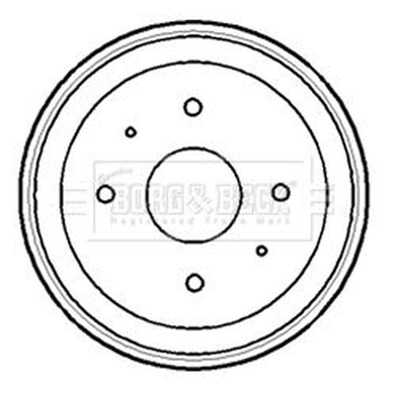 Borg & Beck Brake Drum Assembly Rear BBR7161