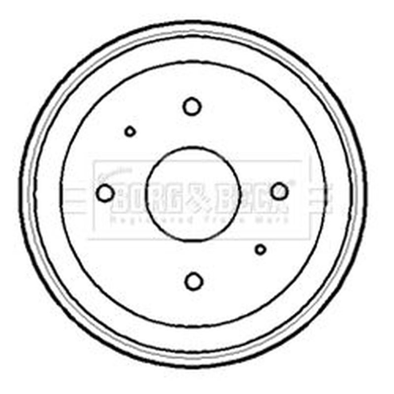 Borg & Beck Brake Drum Assembly Rear BBR7161
