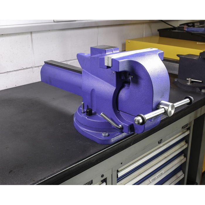 Sealey Vice 200mm Quick Action Swivel Base Cast Iron QAV200 Sealey  - Town Parts