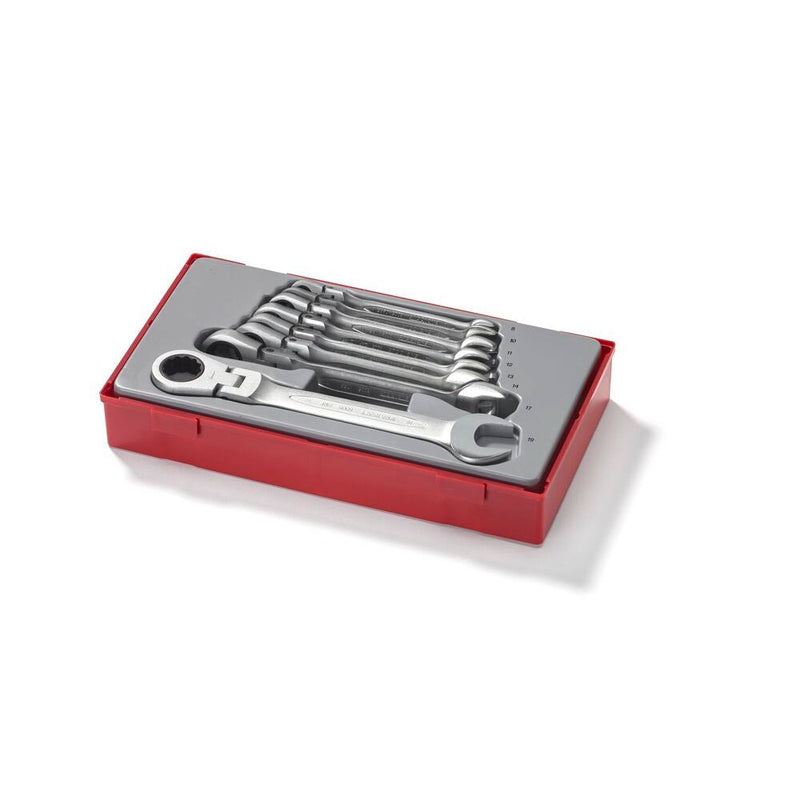 Teng Tools Ratcheting Combination Spanner Set TT1 8 Pieces