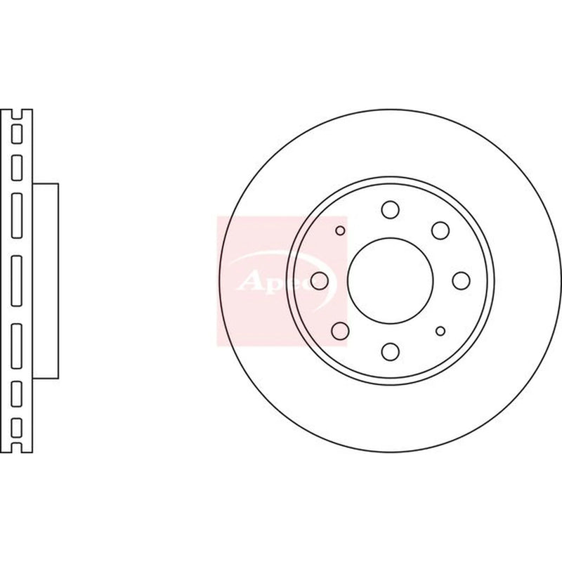 Apec 2 x Vented Front Brake Discs DSK2142