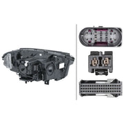 Hella Headlight Headlamp LED Left 1LX 013 074-631