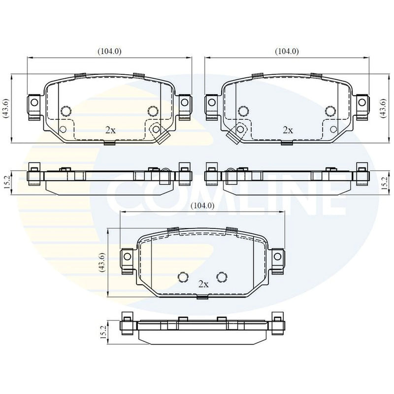 Comline 4 x Rear Brake Pad Set CBP32442