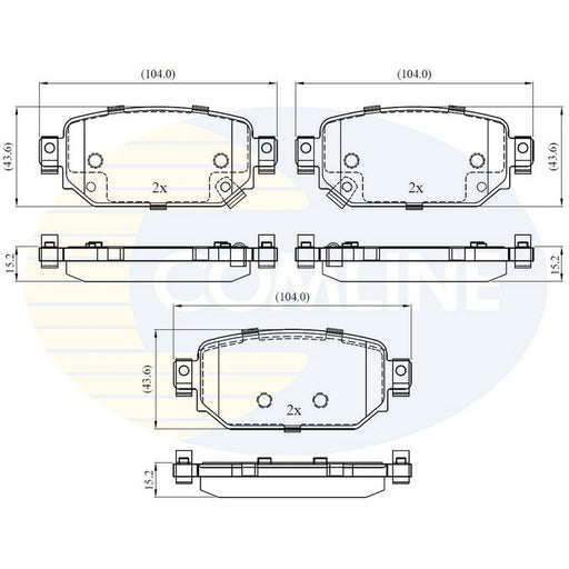Comline 4 x Rear Brake Pad Set CBP32442