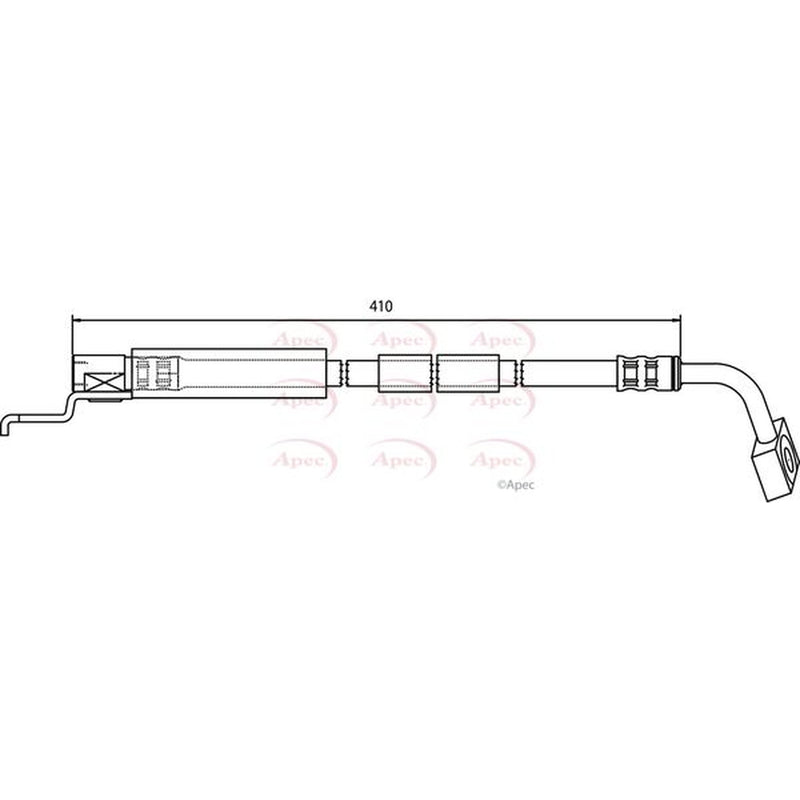 Apec Brake Hydraulic Hose Line Front Left HOS3175