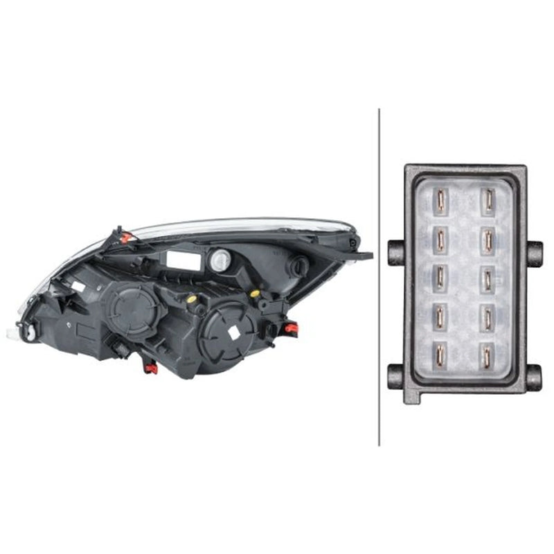 Hella Headlight Headlamp H7/H1 Right 1EJ 354 676-021