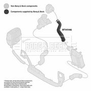 Borg & Beck Intercooler Turbo Charge Air Hose BTH1146