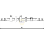 NAPA Brake Hydraulic Hose Line Front Left NBH1135