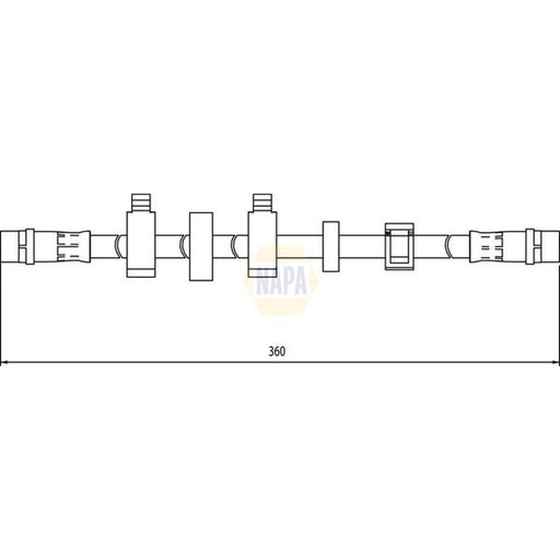 NAPA Brake Hydraulic Hose Line Front Left NBH1135