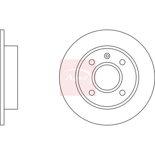 Apec 2 x Solid Front Brake Discs DSK110