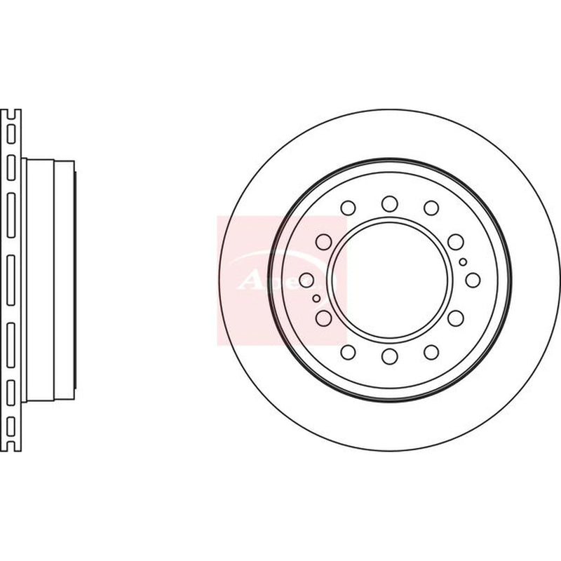 Apec 2 x Vented Rear Brake Discs DSK2939