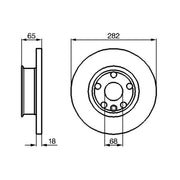 Bosch 2 x Solid Front Brake Discs 0 986 478 613