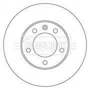 Borg & Beck 2 x Vented Front Brake Discs BBD5722S