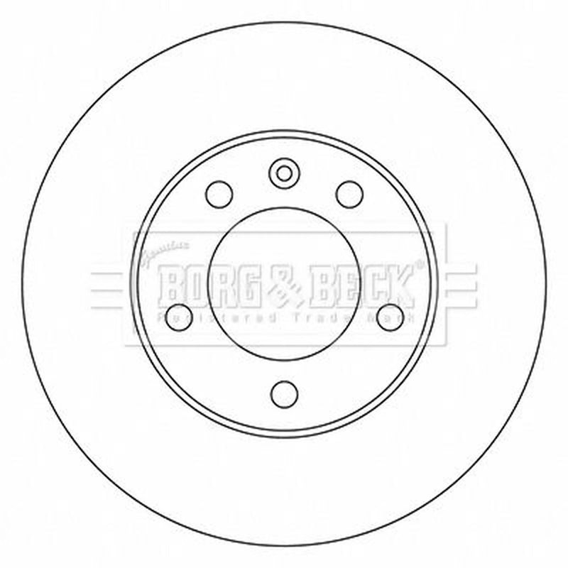 Borg & Beck 2 x Vented Front Brake Discs BBD5722S