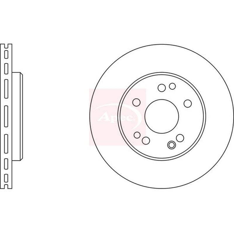 Apec 2 x Vented Front Brake Discs DSK571