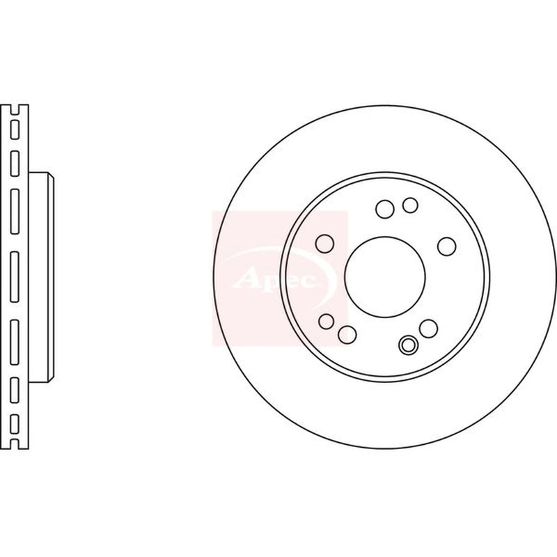 Apec 2 x Vented Front Brake Discs DSK571