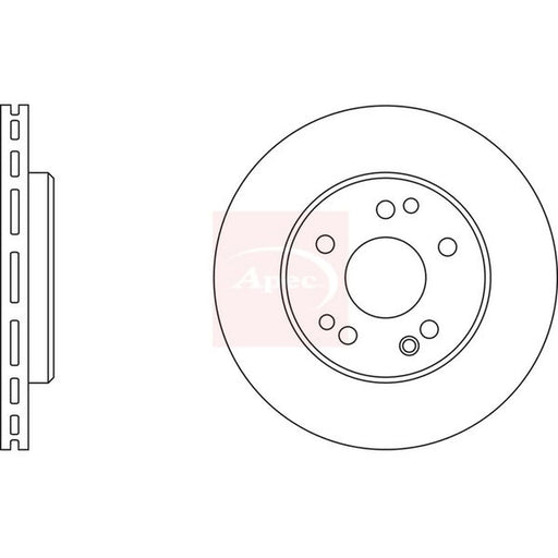 Apec 2 x Vented Front Brake Discs DSK571
