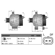 Denso Car Alternator 12V DAN3007