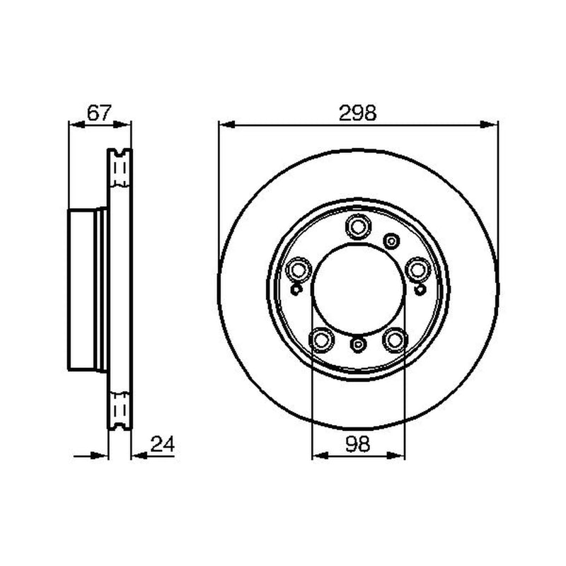 Bosch 2 x Vented Front Brake Discs 0 986 478 477