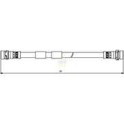 NAPA Brake Hydraulic Hose Line Rear NBH1256