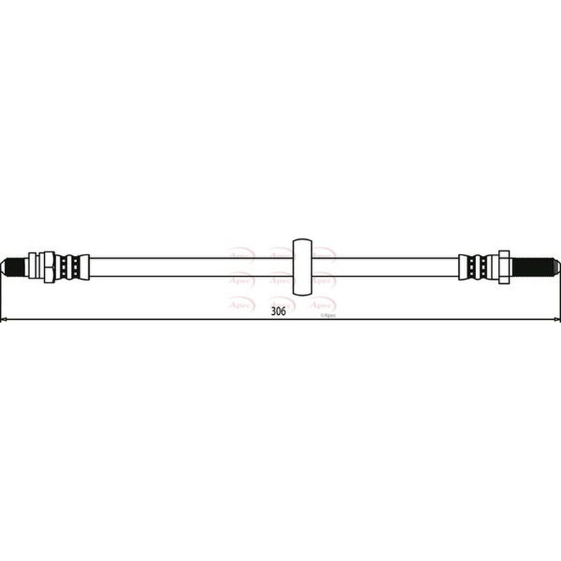 Apec Brake Hydraulic Hose Line Rear Left HOS3366