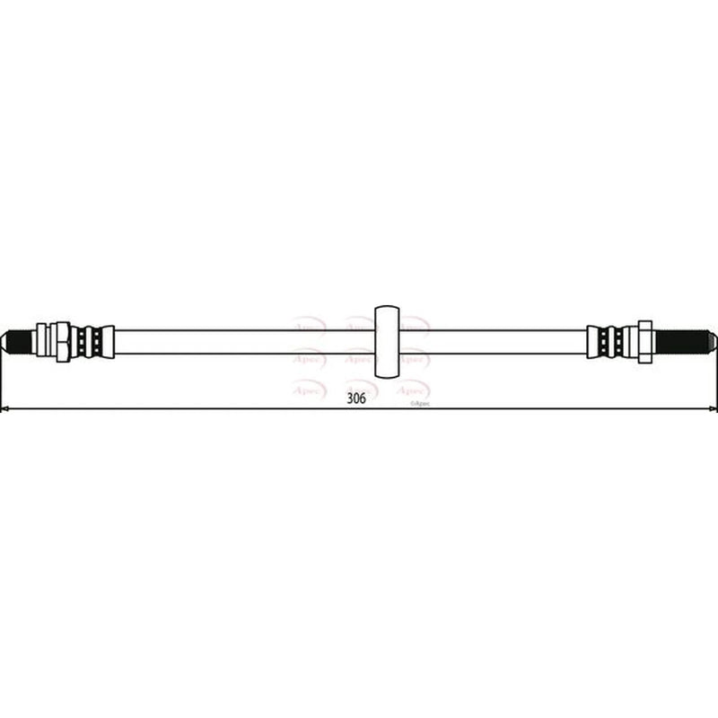 Apec Brake Hydraulic Hose Line Rear Left HOS3366