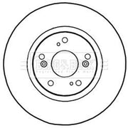 Borg & Beck 2 x Vented Front Brake Discs BBD5320