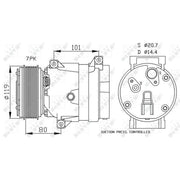NRF Air Conditioning Compressor 32481