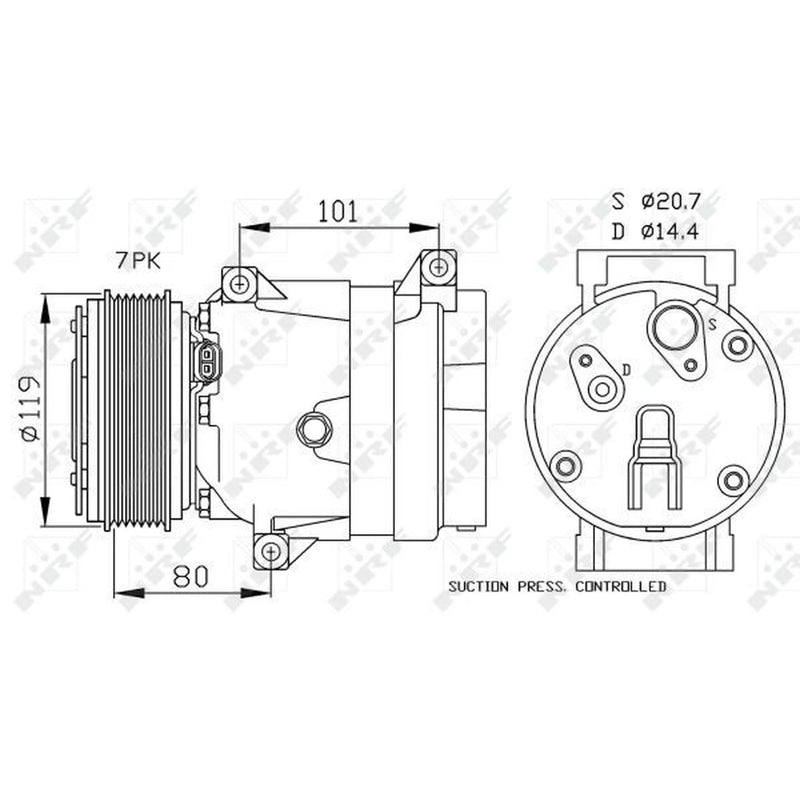 NRF Air Conditioning Compressor 32481