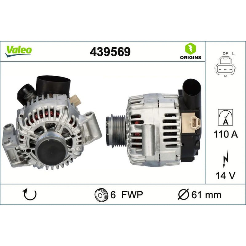 Valeo Car Alternator 12V 439569