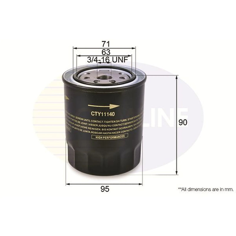 Comline Engine Oil Filter CTY11140