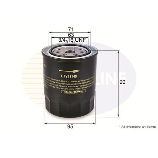 Comline Engine Oil Filter CTY11140