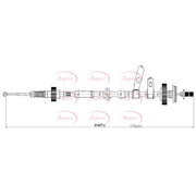 Apec Handbrake Cable Left Rear CAB1615