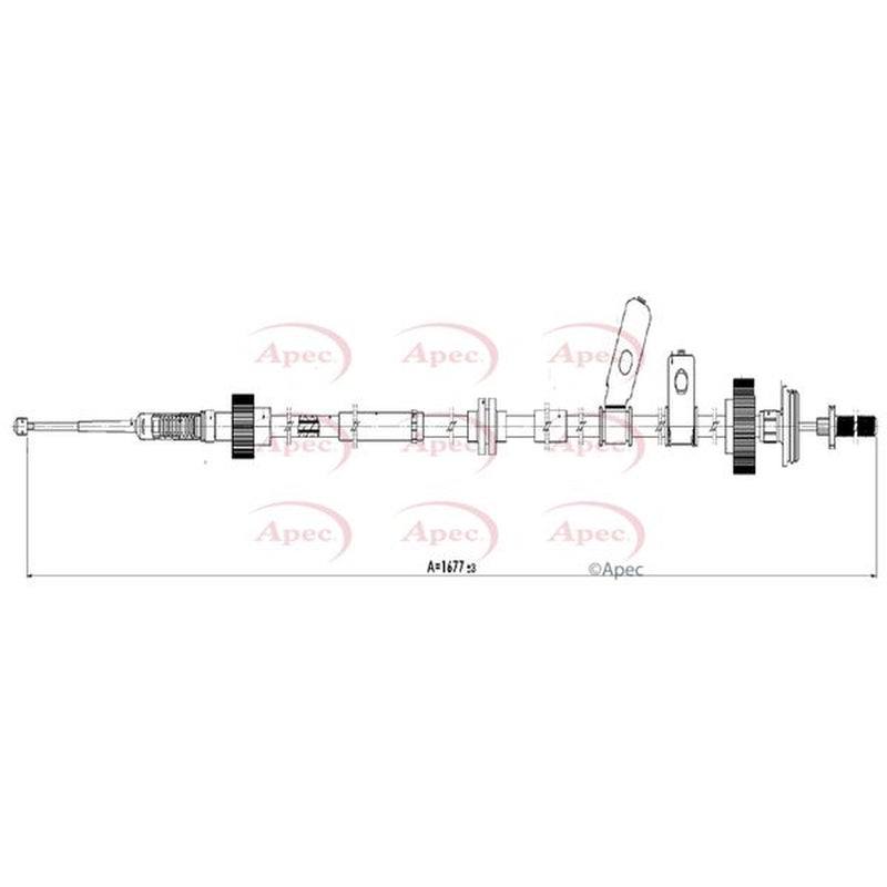 Apec Handbrake Cable Left Rear CAB1615